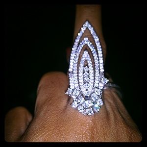 5 Carat 14k White Gold Fashion Ring